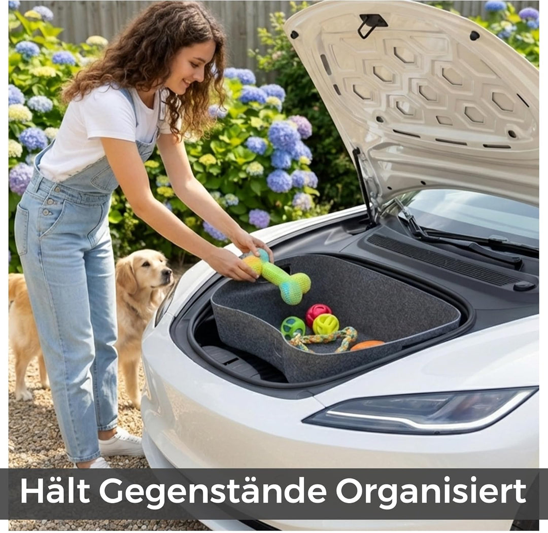 VLOX Tesla Model 3 Highland Frunk Organizer Aufbewahrungsbox – Passgenau für Modell 3 2021–2024, 60L