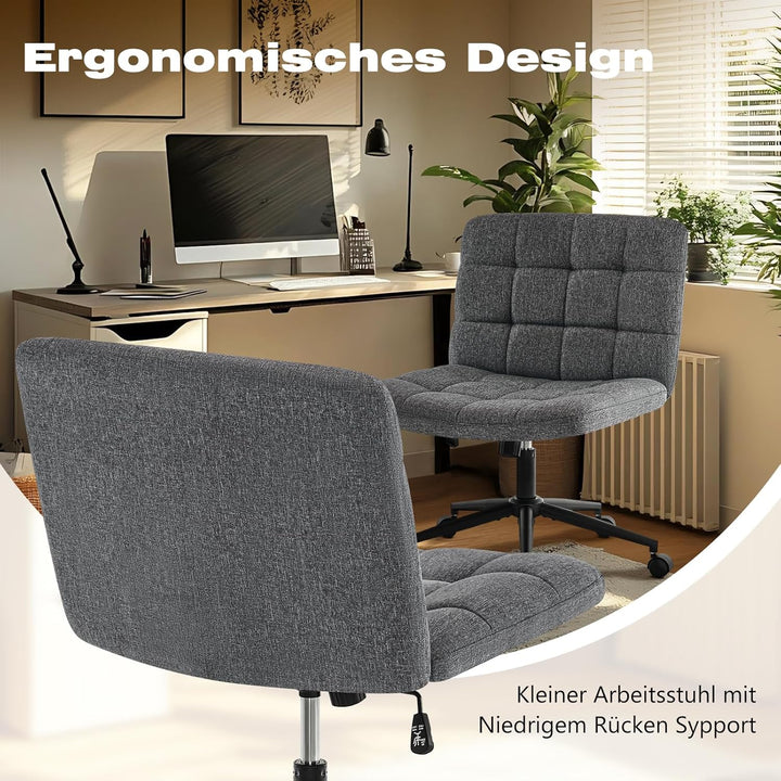 Hellove Bürostuhl Schreibtischstuhl mit breiter Sitzfläche, Ergonomischer Schneidersitz Stuhl ohne A