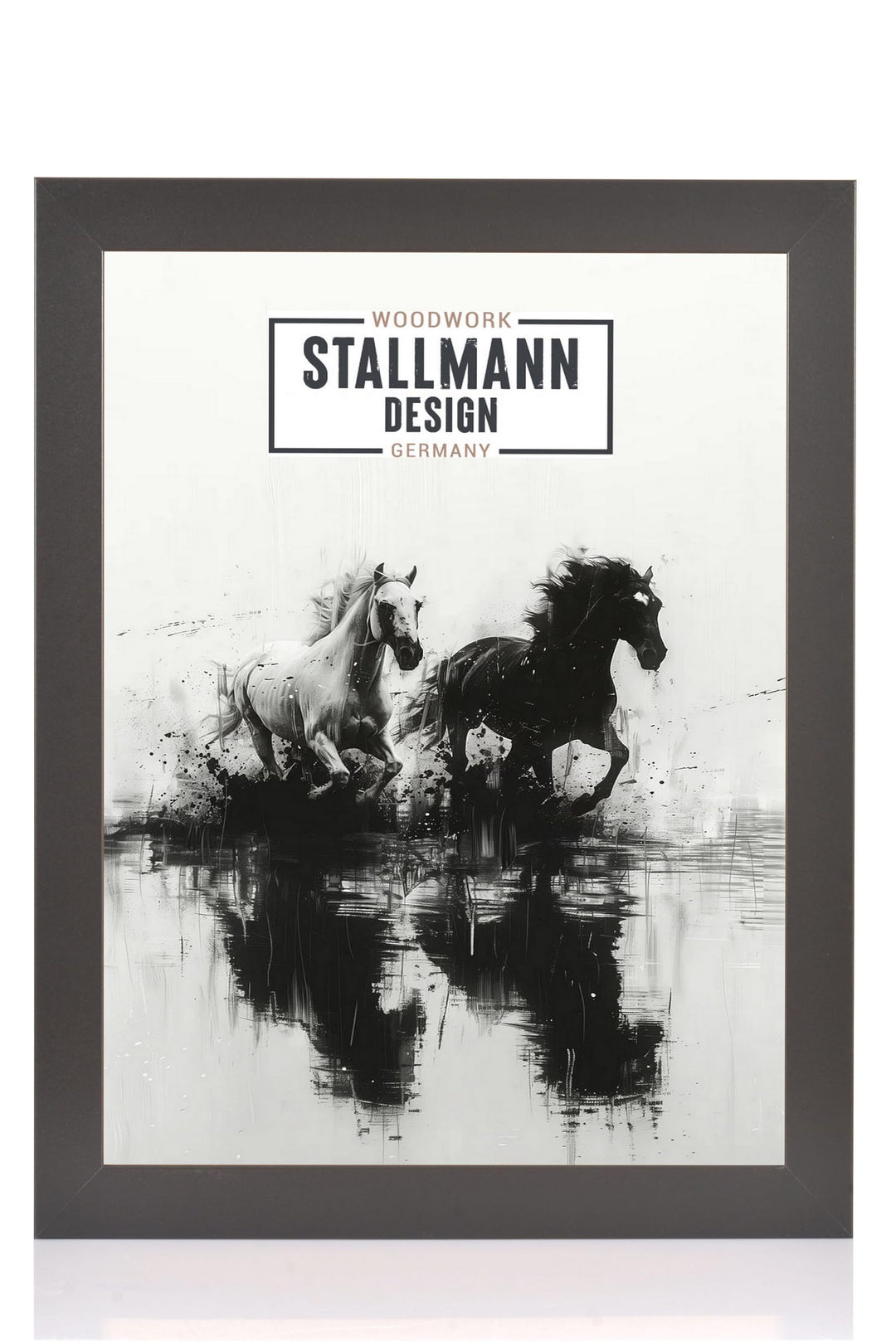 Stallmann Design Bilderrahmen 80x100 cm schwarz Holz mit Acrylglas Rahmen-Breite 40mm Posterrahmen W