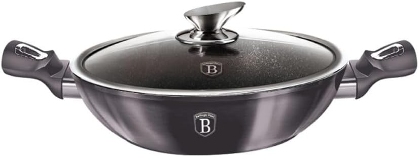 Berlinger Haus - BH/7111 - Wok mit Deckung, 30 cm, Metallic Line Carbon Pro Edition