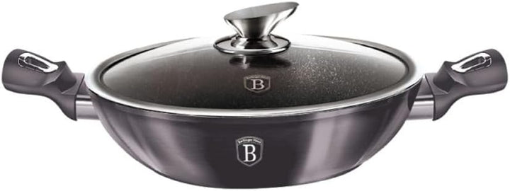 Berlinger Haus - BH/7111 - Wok mit Deckung, 30 cm, Metallic Line Carbon Pro Edition