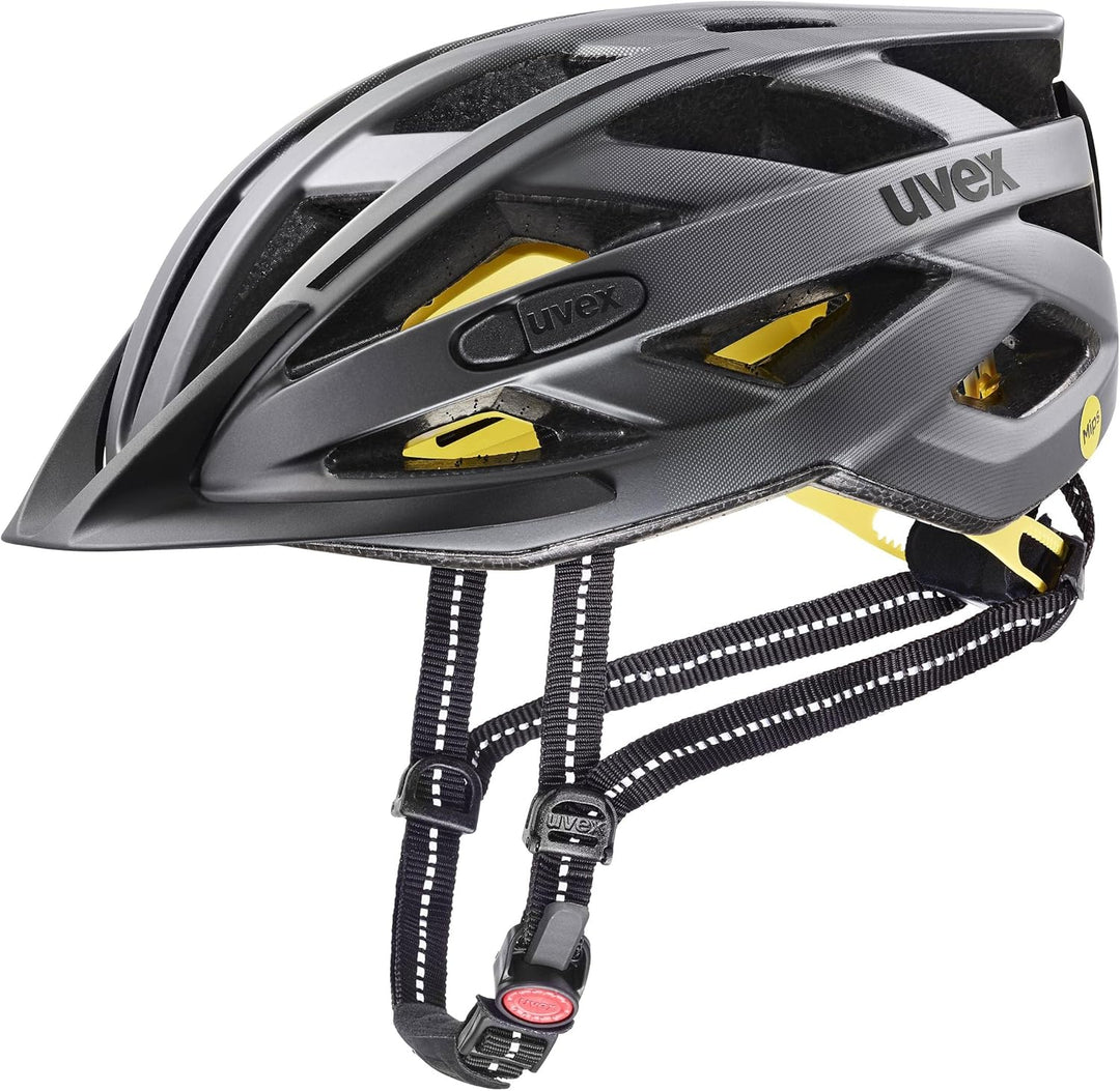 uvex Unisex – Erwachsene, city i-vo Fahrradhelm titan matt 56-60 cm Single, titan matt 56-60 cm Sing