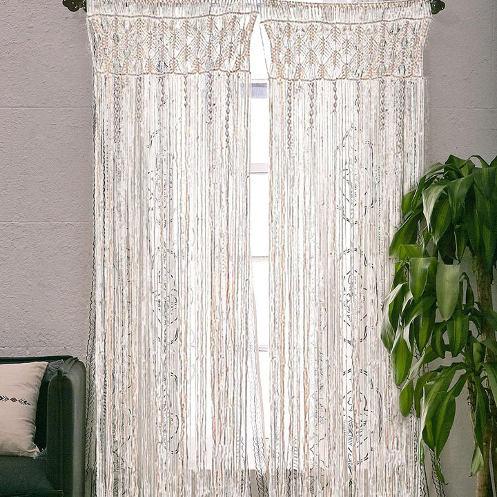 ANBOO Makramee Wandbehang Boho Deko Handgemachte Gewebte Wandteppich Boho Makramee Vorhang Tür für H