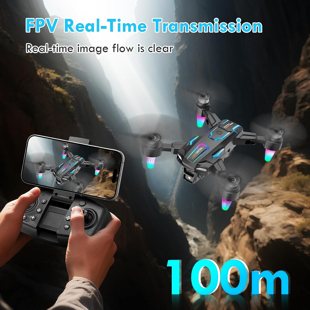 Drohne mit Kamera 8k, Bürstenloser Motor, Faltbare Drohne, 360°Flip, Headless Mode, WiFi, Flugbahnfl