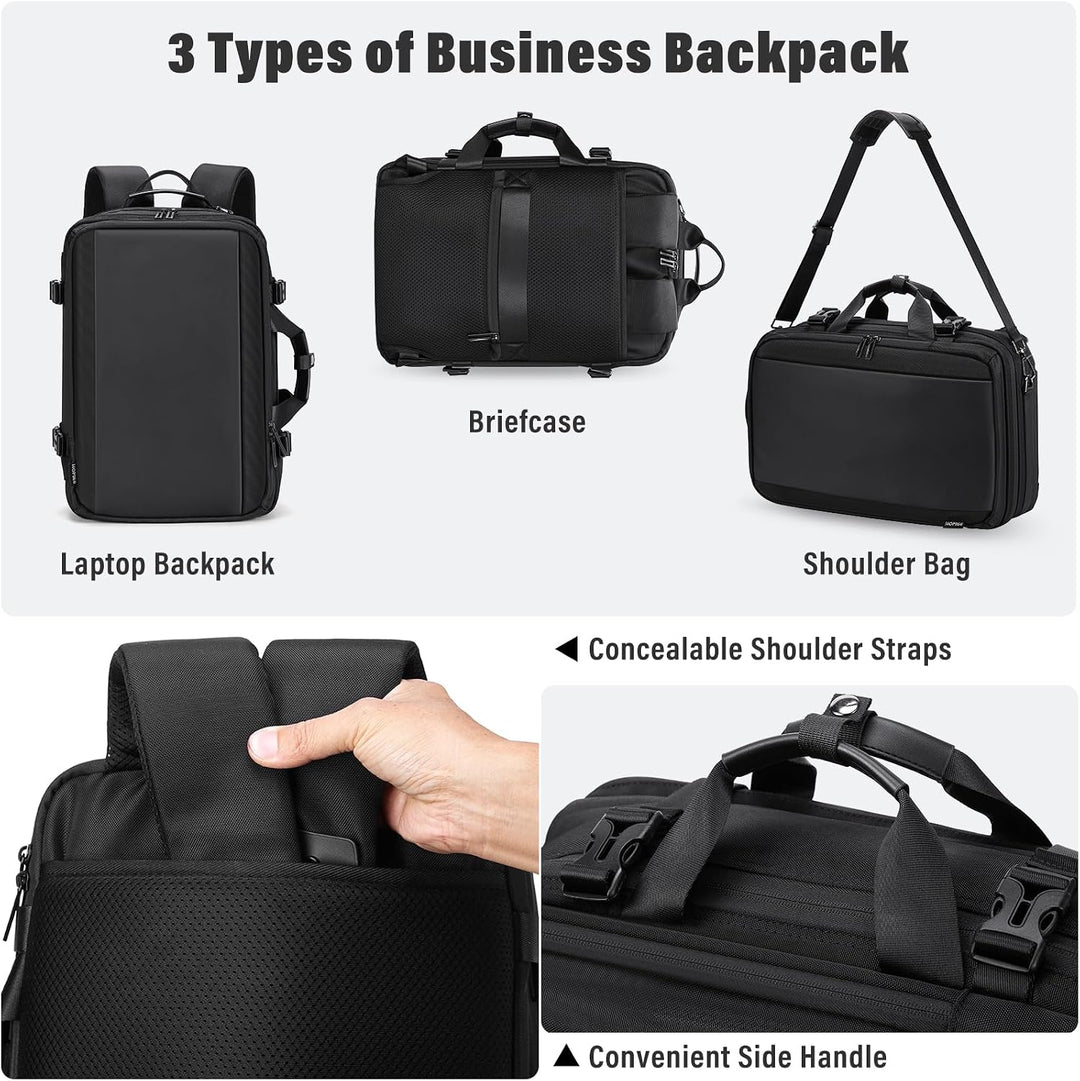 HOMIEE Rucksack für Reise, Kabine, gross, 40 l, Rucksack, Handgepäck, wasserdicht, erweiterbar, für