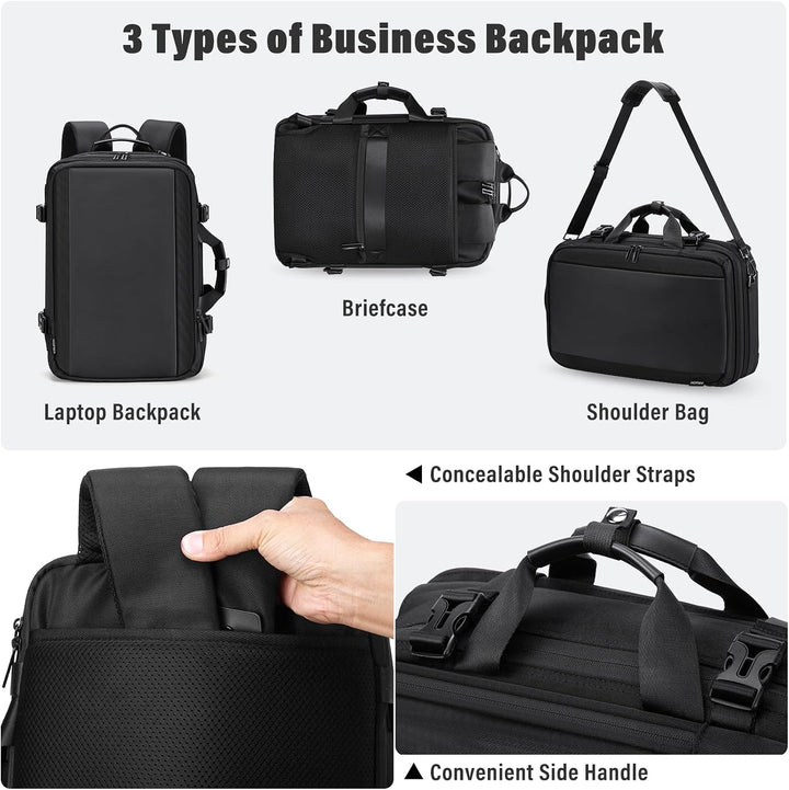HOMIEE Rucksack für Reise, Kabine, gross, 40 l, Rucksack, Handgepäck, wasserdicht, erweiterbar, für