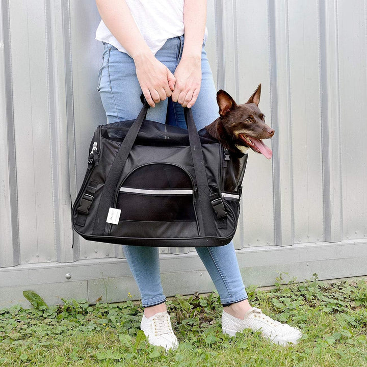 Hundetasche: Hand- & Auto-Transporttasche für Haustiere bis 8 kg, 45 x 28 x 22 cm (Katzentasche, Hun