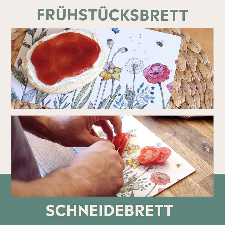 Ligarti® Frühstücksbrettchen aus Holz | Nachhaltiges Frühstücksbrett 22x15 cm, ideal für köstliche F