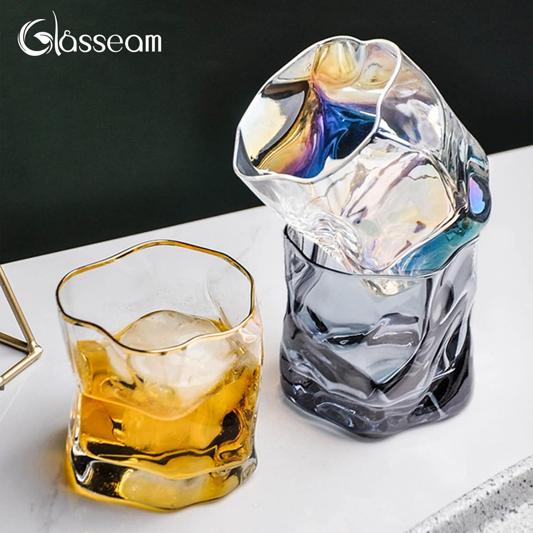 Whiskey Gläser Set Whisky Glas: 6 Stück Edel Rum Tumbler Weingläser Ohne Stiel Männer Papa Scotch Vo