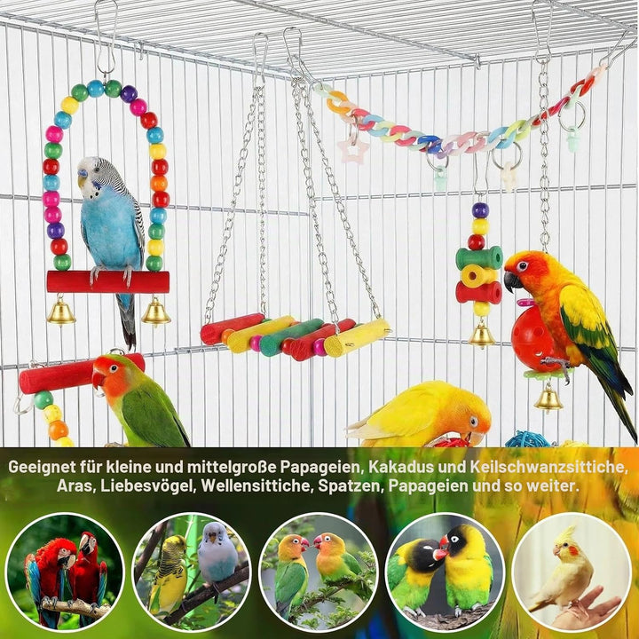 11 Stück Vogelspielzeug für Wellensittiche Papageienspielzeug Wellensittich Spielzeug Vogelspielzeug