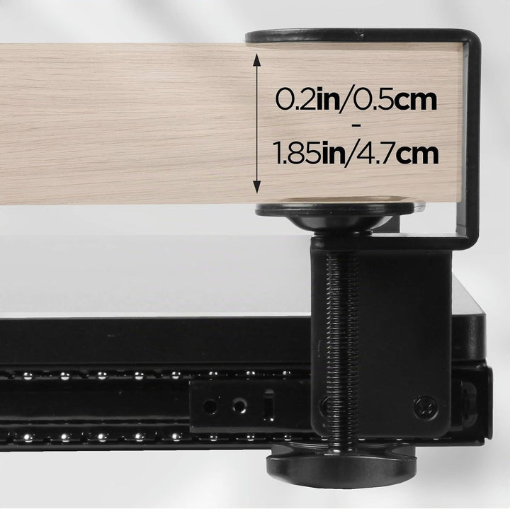 Duronic DKTPX2 Tastaturschubladen und -plattform | Schublade unter dem Schreibtisch für Tastatur und