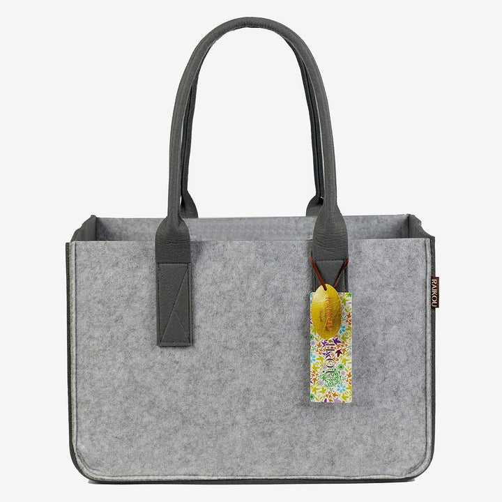 RAIKOU KULT Filz-Tasche Shopper NEU Filzkorb Einkaufstasche Henkeltasche Zeitungskorb Stabile Kaminh
