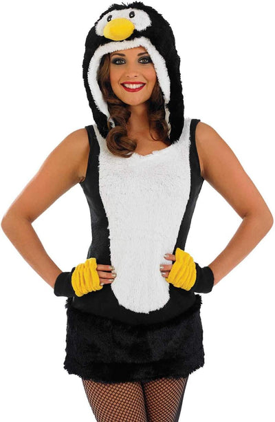 Fun Shack Schwarz Pinguin Kostüm Damen, Tierkostüm Pinguin Erwachsene, Pinguinkostüm Damen, Pinguin