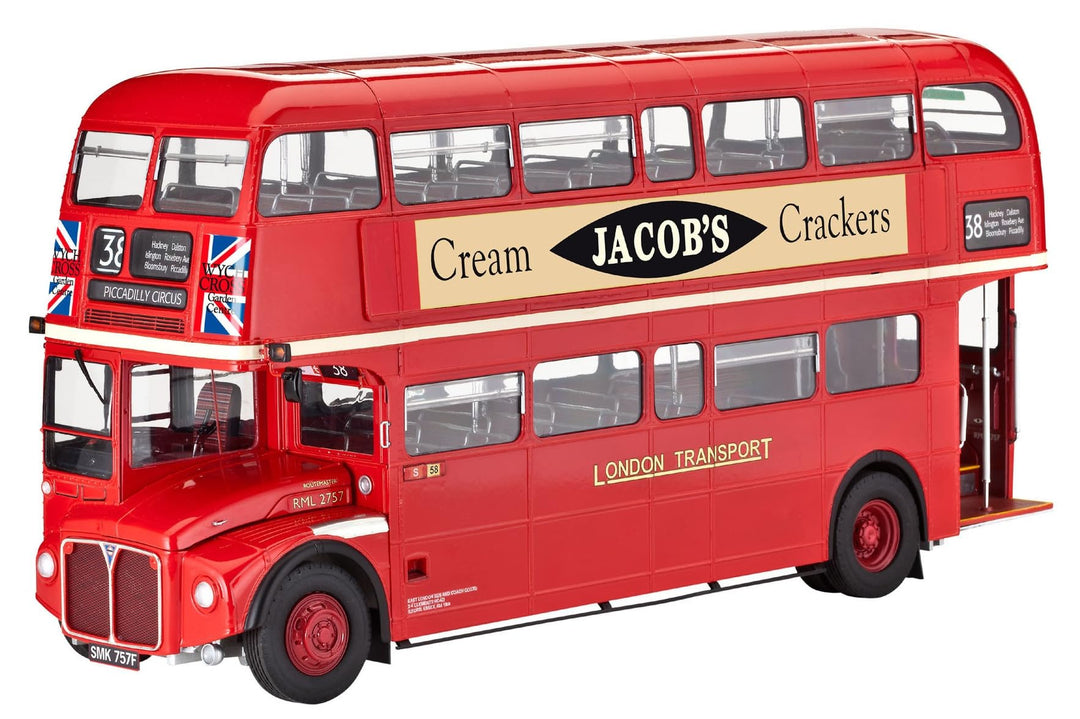 Revell RV07651 Modellbausatz Bus 1:24 - Doppeldecker London Bus im Massstab 1:24, Level 5, originalg
