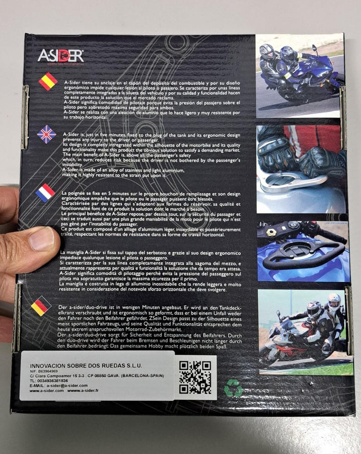 Motorrad Tank Haltegriff Schwarz A-SIDER Sozius Suzuki Modelle, Schwarz