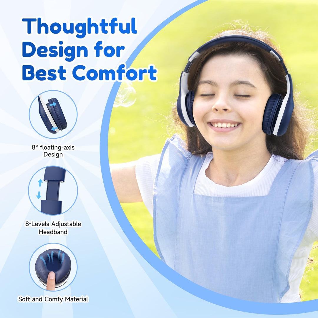 EarFun Bluetooth Kopfhörer Kinder [2er-Pack], 85/94dB Lautstärkeregelung, HiFi Sound, HD-Mikrofon, 4