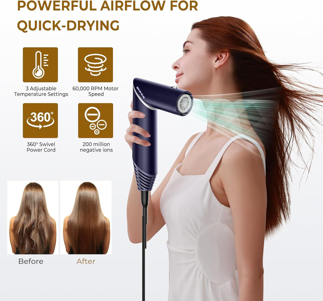 UKLISS Airstyler 5 in 1 Hairstyler Ionen Haartrockner Luft-Lockenstab 1000W Föhn 5 in 1 Airbrush Set