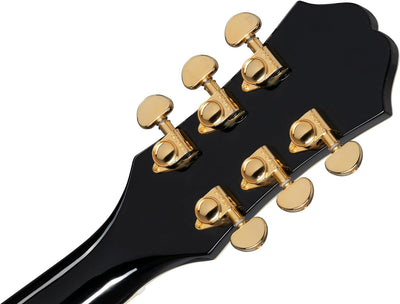 Epiphone EJ-200SCE Solid Top Cutaway Akustische/Elektrische Gitarre (Schwarz lackiert, Ahorn Korpus,