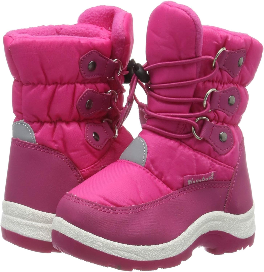 Playshoes Unisex Kinder Winter-Bootie Schneeschuh 20/21 EU Rosa Zum Schnüren, 20/21 EU Rosa Zum Schn