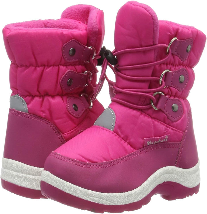 Playshoes Unisex Kinder Winter-Bootie Schneeschuh 20/21 EU Rosa Zum Schnüren, 20/21 EU Rosa Zum Schn
