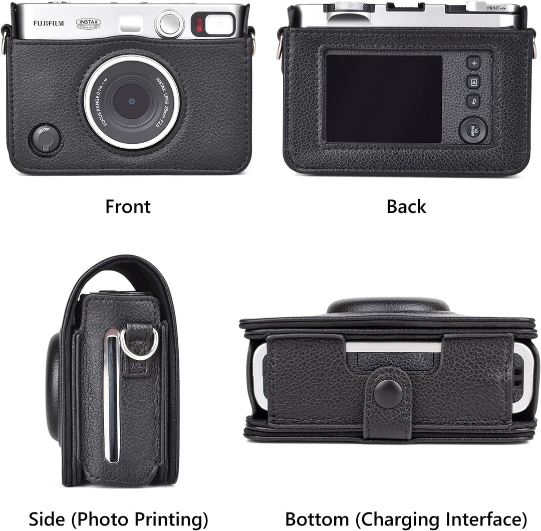 HIYQIN Fuji Mini Evo Kamera Tasche mit Fotoalbum/Zubehör - Schützende Ledertasche Kompatibel mit Fuj
