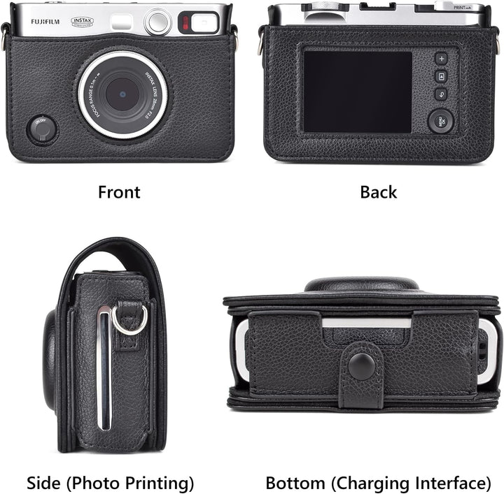 HIYQIN Fuji Mini Evo Kamera Tasche mit Fotoalbum/Zubehör - Schützende Ledertasche Kompatibel mit Fuj