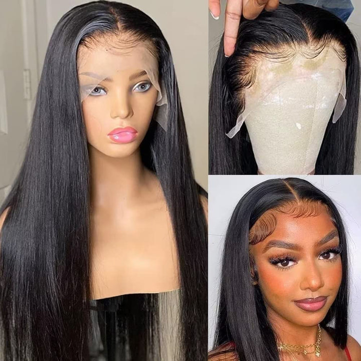Echthaar Perücke 13x4 Lace Front Wig Human Hair Straight Perücken Echthaar Damen 100% Brasilianer Hu