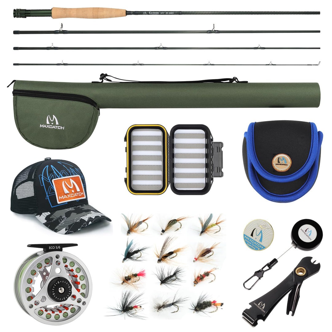 sprinton Maximumcatch Extreme Fliegenrute Combo 3/4/5/6/7/8wt Fliegenrute und Fliegenrolle Outfit mi