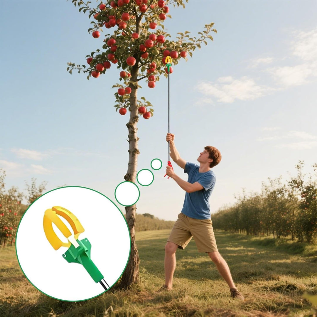 Obstbaumpflücker, Teleskop-Obstpflücker mit drei Krallen, Astschneidefunktion, Handerntefänger für Z