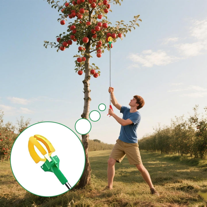 Obstbaumpflücker, Teleskop-Obstpflücker mit drei Krallen, Astschneidefunktion, Handerntefänger für Z