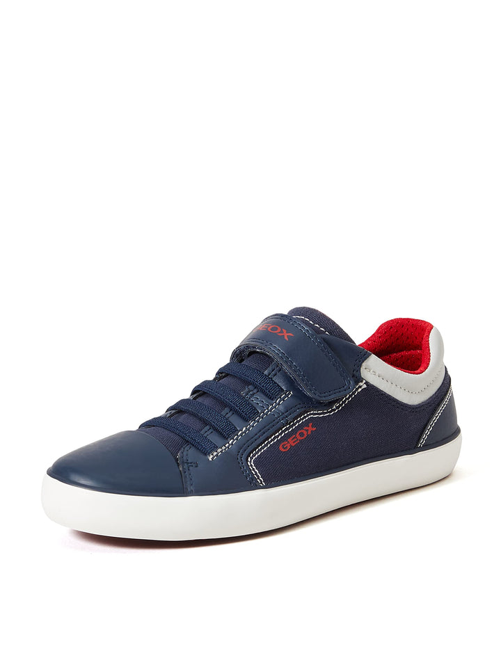 Geox Mädchen J Gisli Girl Sneaker 30 EU Navy Red, 30 EU Navy Red