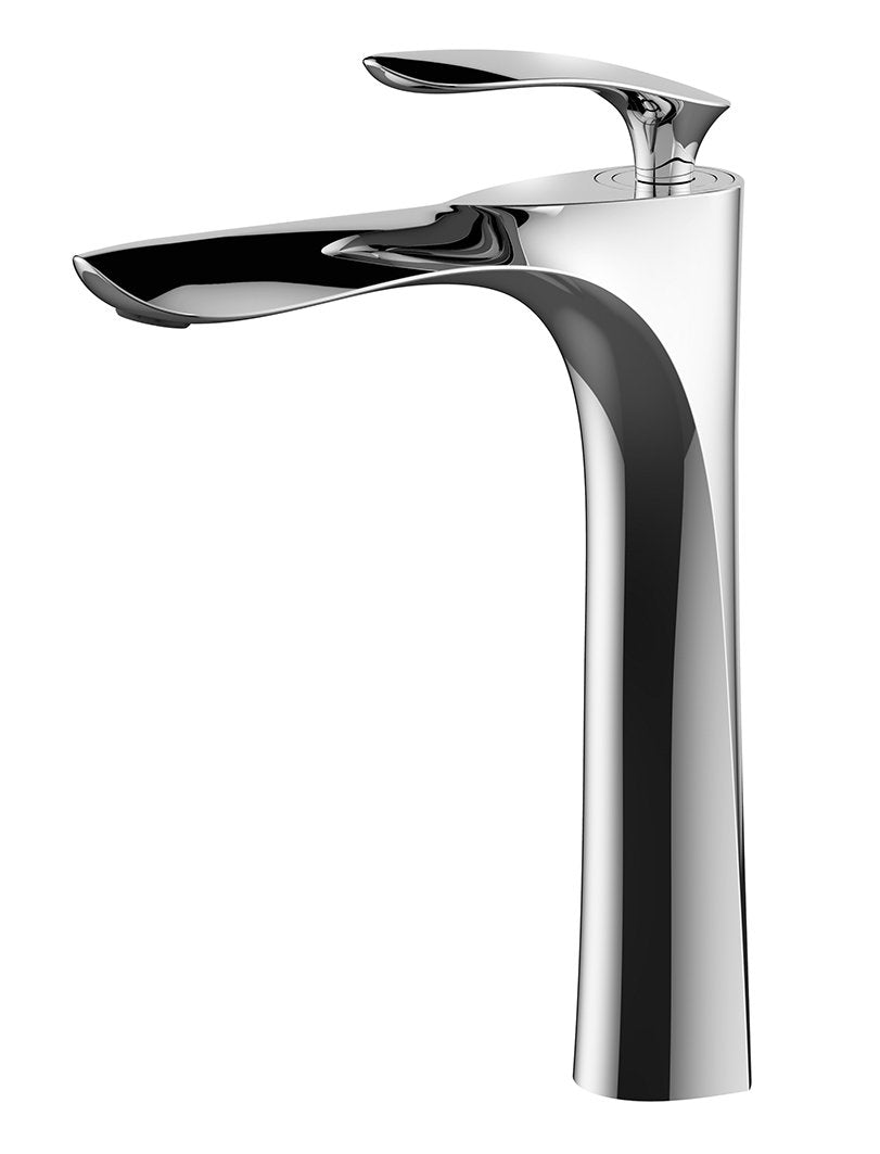 Bad Waschbecken Wasserhahn Messing Chrom hohe Armatur Einhand Einlochmontage Leekayer,LK75239Hg, Chr
