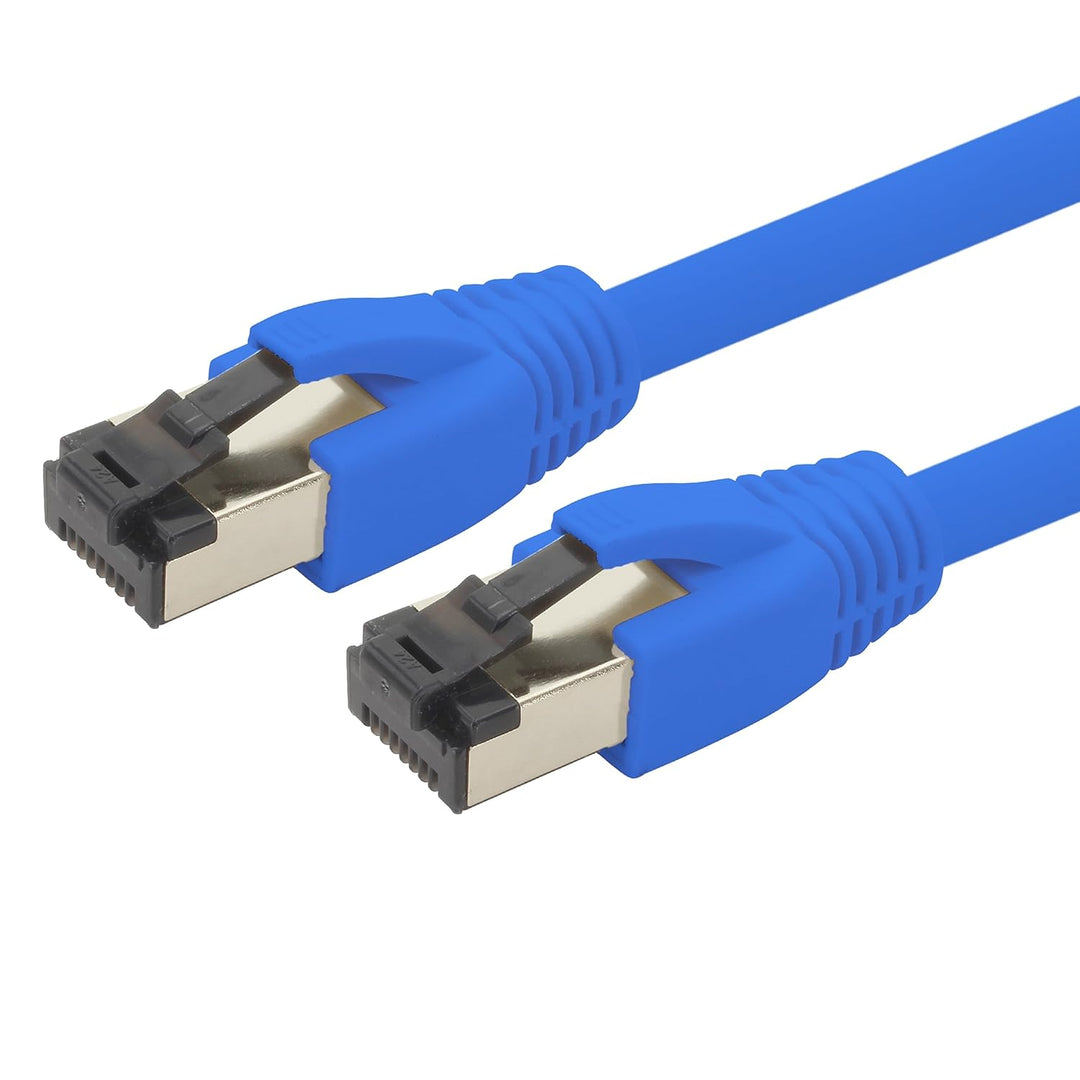 1aTTack.de 10m Cat 8 Netzwerkkabel CAT8 Kabel Blau - 1 Stück Cat.8 Lan 2000 Mhz 40 Gbit s 40GBase-T