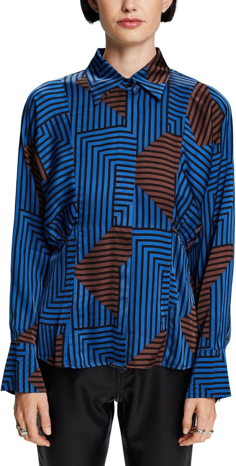 ESPRIT Damen Bluse, XS 411/Bright Blue 2
