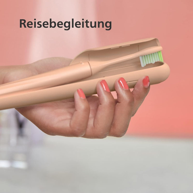 Philips elektrische Zahnbürste mit USB-Ladung, Silber, HY1200/05, Pink Akku Silber, Akku Silber