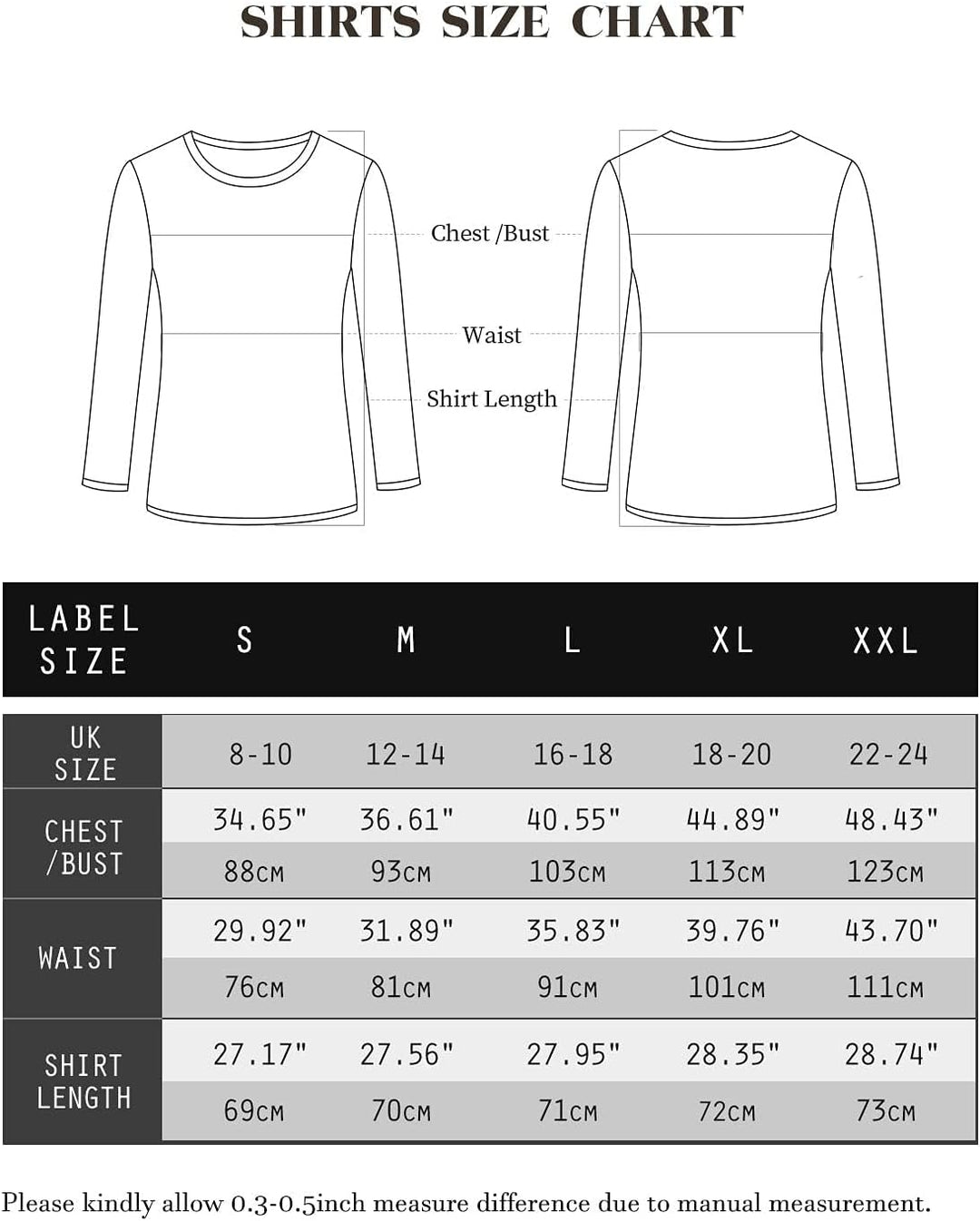 Beluring T-Shirt Damen Elegant Langarm Oberteile Rundhals Longshirt Bluse Tops S Blau, S Blau