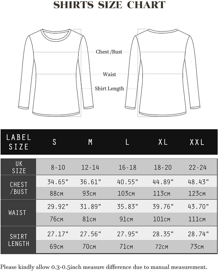 Beluring T-Shirt Damen Elegant Langarm Oberteile Rundhals Longshirt Bluse Tops S Blau, S Blau