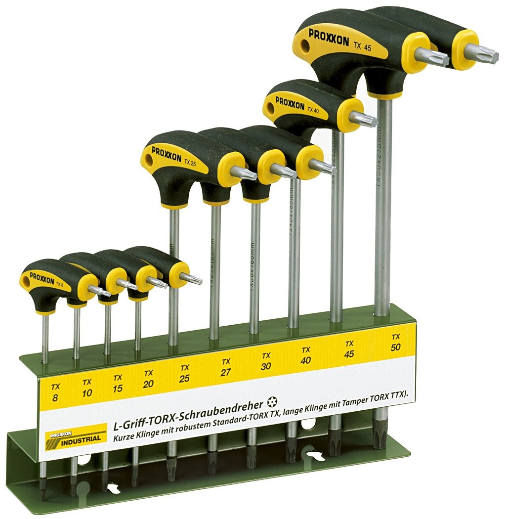 PROXXON 22652 Satz TORX Schraubendreher L-Griff 10 teiilig TX/TTX 8-50