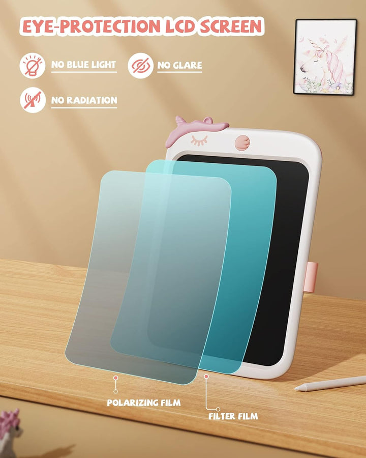 10 Zoll Schreibtablett für Kinder, Einhorn Spielzeug Geschenke für Mädchen, Kleinkind Kinder Lern/Re