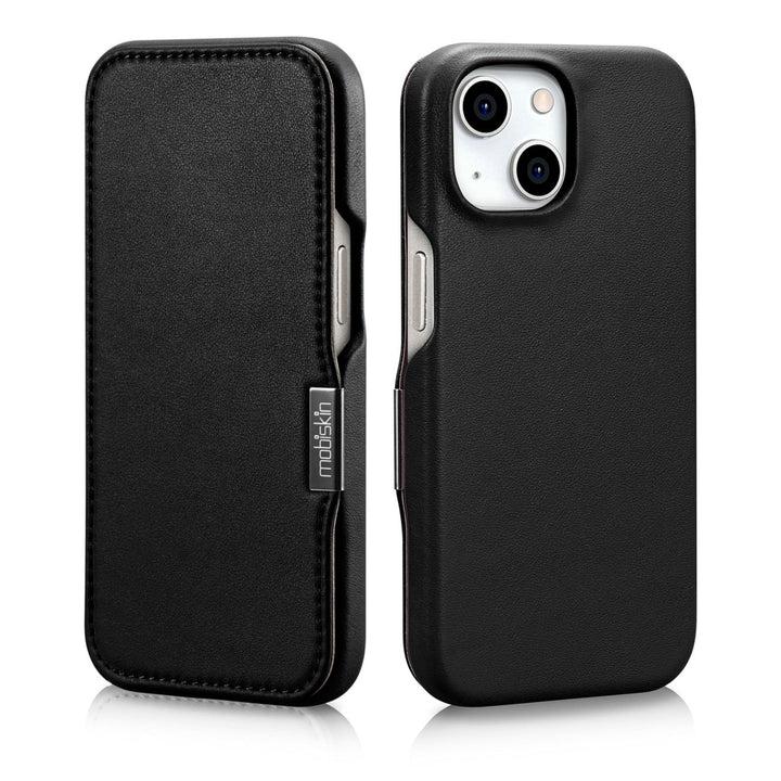 Mobiskin Hülle für iPhone 15 (6,1 Zoll), Handyhülle mit Leder, Case kompatibel mit MagSafe, Schutzhü