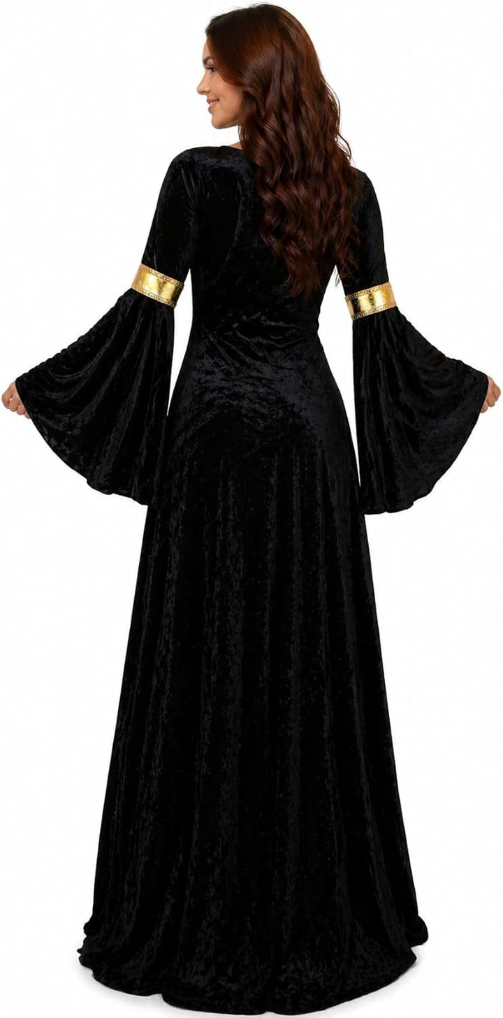 MAYLYNN 10923-M - Mittelalter Kostüm Elbentraum, Grösse M, schwarz, M