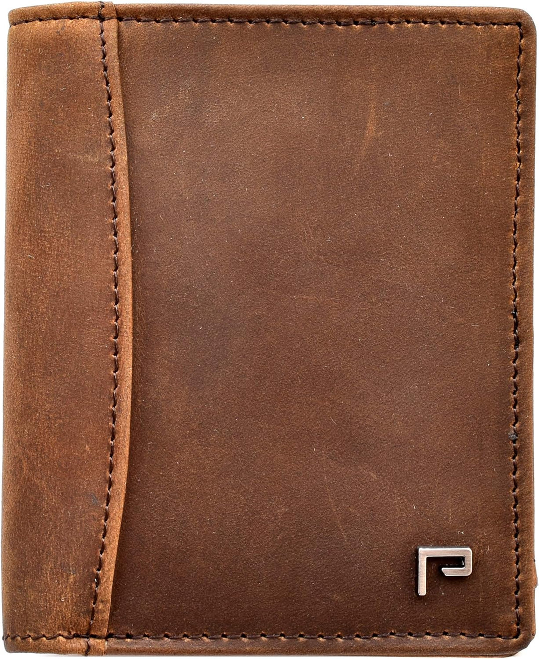 Portmonee Männer | Geldbörse Leder Herren RFID Schutz | mit Münzfach [Used-Look Vintage braun] Crazy