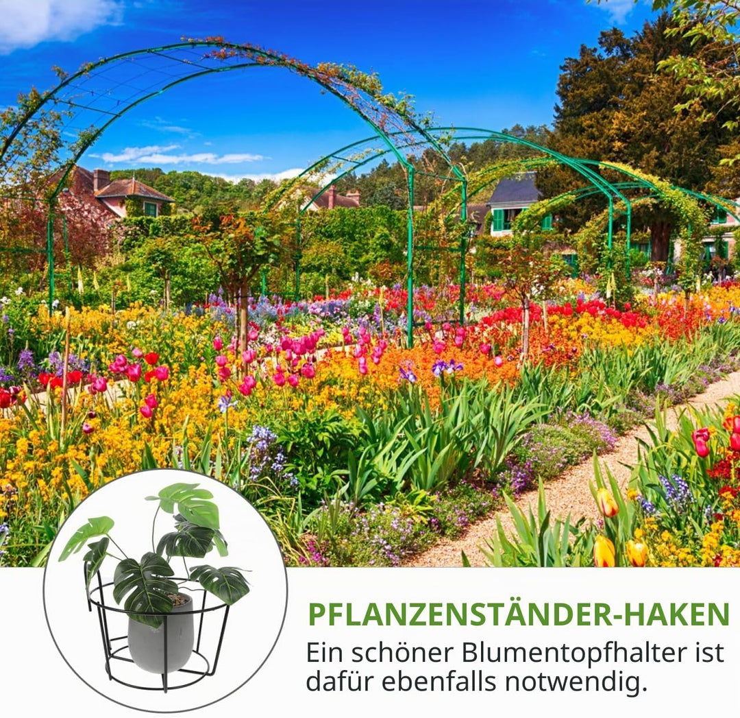YARNOW 2 Stück Hängende Geländer Pflanzgefässe-Blumentopfhalter Balkon Hängend Metall-Blumenkasten M