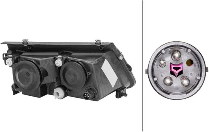 HELLA 1AF 007 620-051 Doppelscheinwerfer/FF/Halogen-Hauptscheinwerfer - links - für u.a. VW Passat V
