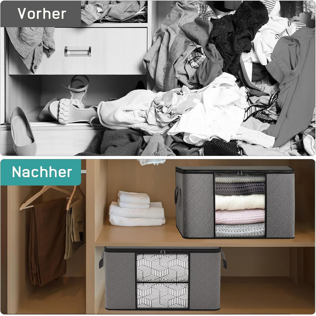 Generisch ARATERVIO Faltbare Aufbewahrungstasche Grosse Aufbewahrungsbox mit Deckel und Griff & Sich