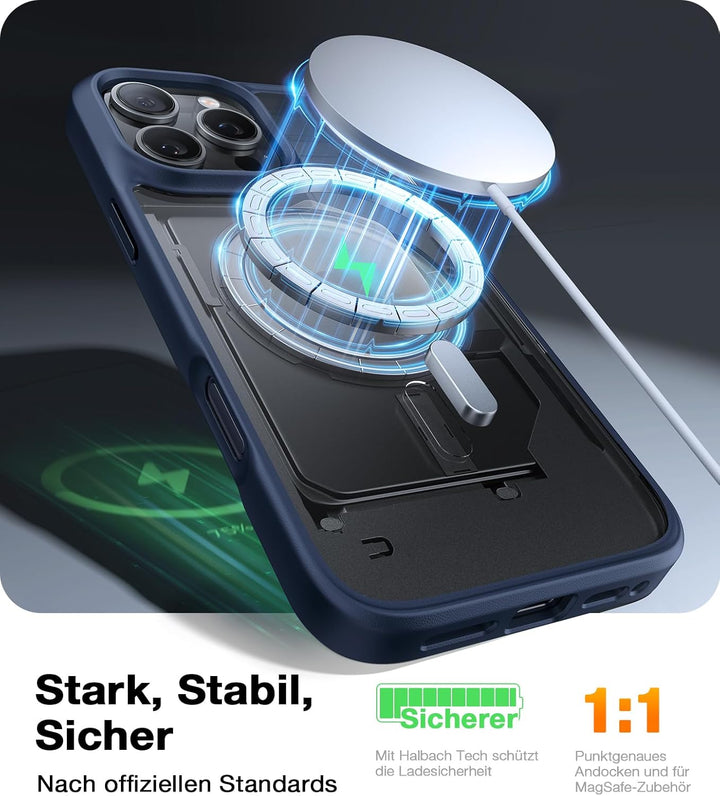 TORRAS 2026 Neu Guardian-Mag für iPhone 16 Pro Hülle für MagSafe Zertifizierte Militärschutz & Magne