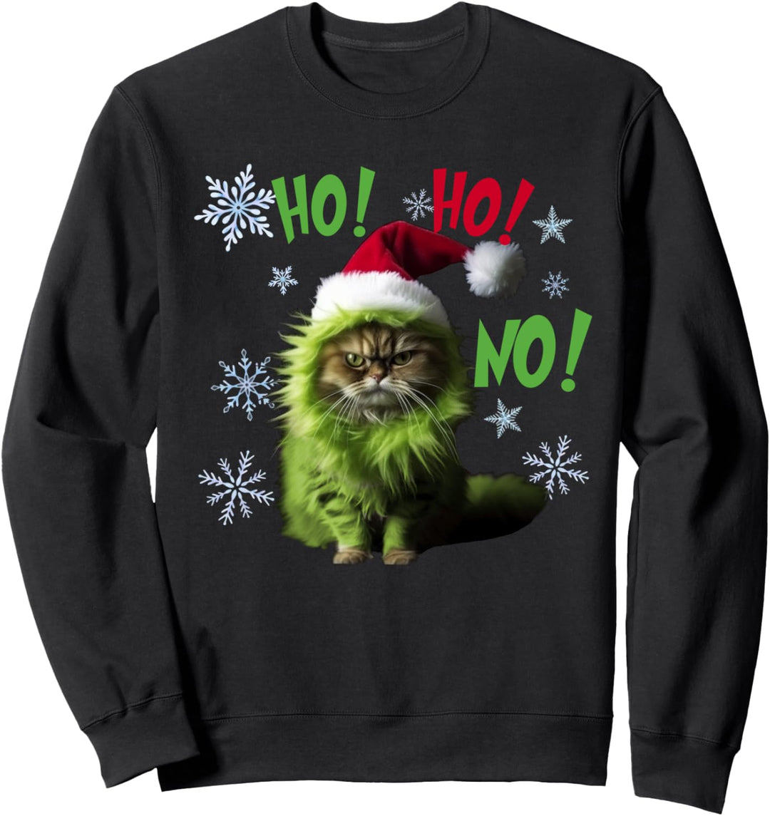Ho Ho No - Lustige böse Katze Weihnachten Sweatshirt