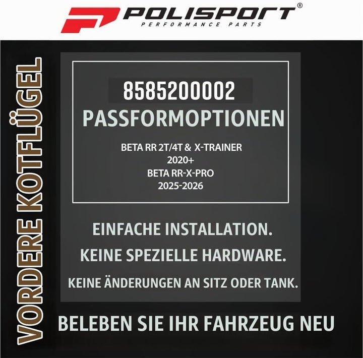POLISPORT 8585200002 - Originaler Nachbau des Frontfenders aus strapazierfähigem und widerstandsfähi