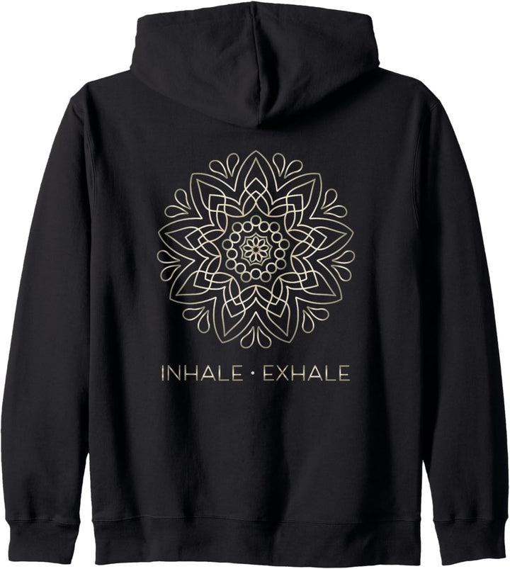 Inhale Exhale Breath In Out Spiritualität Yoga Meditation Om Kapuzenjacke