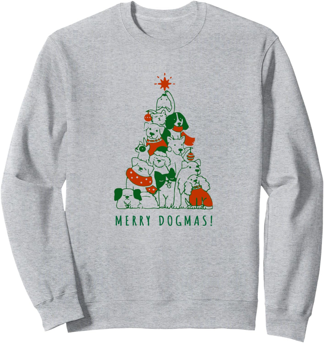 Merry Dogmas, Merry Woofmas Fröhliche Weihnachten Hunde Sweatshirt